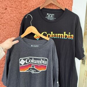 Columbia T-Shirt Men's Size XL Graphic Tees Short Sleeve Crew Neck Bundle of 2